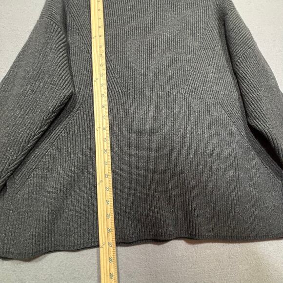 Express Oversized Heavyweight Gray Mockneck Sweater XL Minimalist Warm Academia - Picture 3 of 7